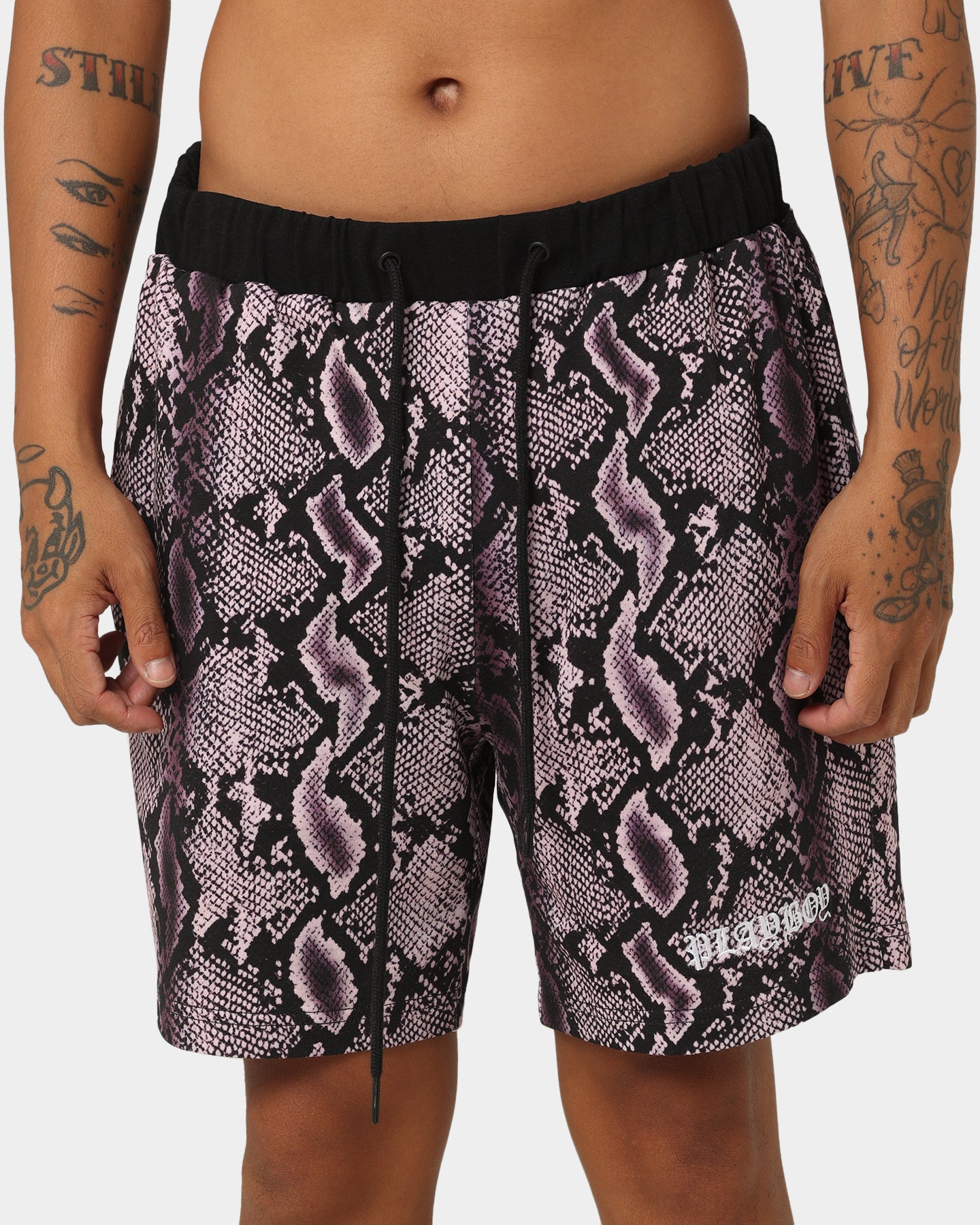 Playboy By CK Snake Shorts Pink/Black | Culture Kings US