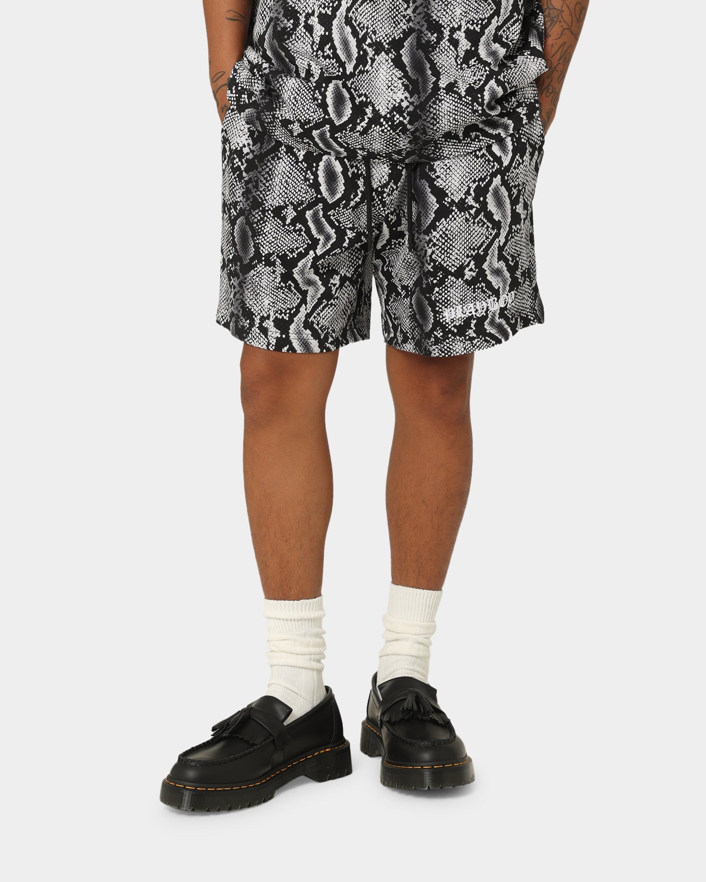 Playboy By CK Snake Shorts Grey/Black | Culture Kings US