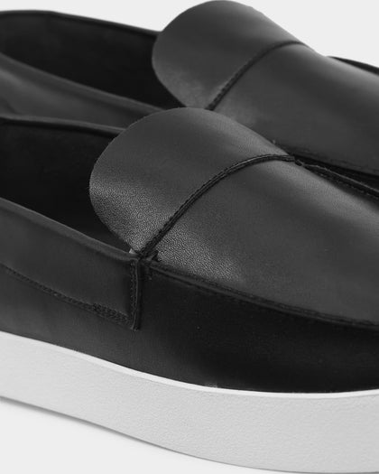 Saint Morta Hemisphere Leather Slip On Loafer Black/White
