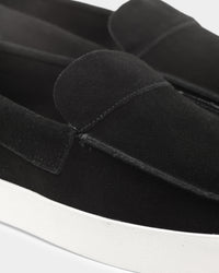 Saint Morta Hemisphere Suede Slip On Loafer Black/White