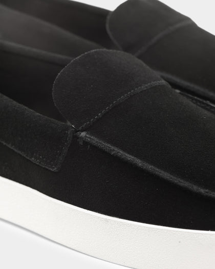 Saint Morta Hemisphere Suede Slip On Loafer Black/White