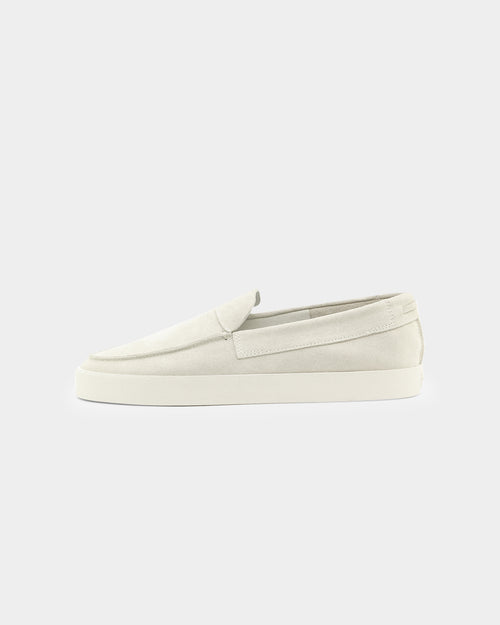 Saint Morta Hemisphere Suede Slip On Loafer White/White