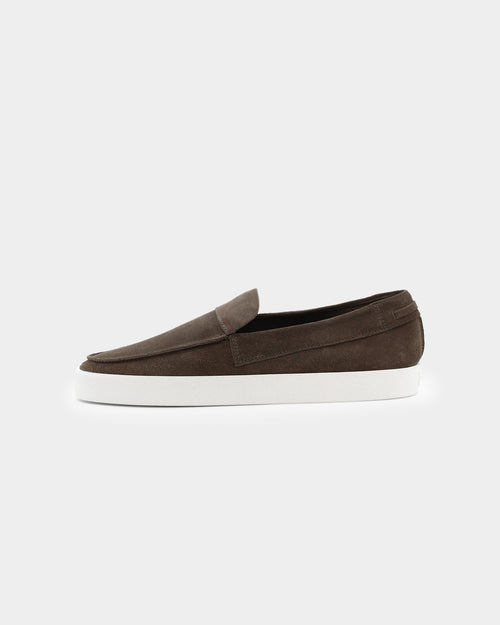 Saint Morta Hemisphere Suede Slip On Loafer Brown/White