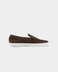 Saint Morta Hemisphere Suede Slip On Loafer Brown/White