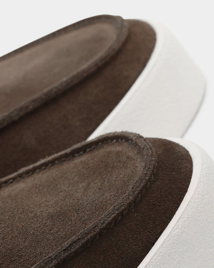 Saint Morta Hemisphere Suede Slip On Loafer Brown/White