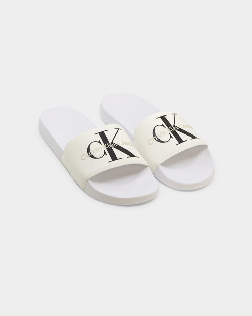 Calvin Klein Monogram Slides Bright White