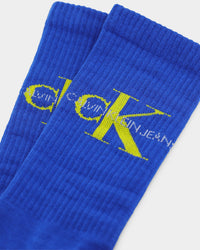 Calvin Klein Jeans Logo Rib Crew Sock Sapphire