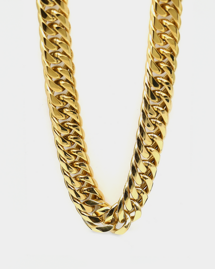 Saint Morta Cuban Link 26 Inch 18MM Chain Gold