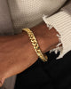 Saint Morta Cuban Link 8" 10MM Bracelet Gold