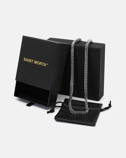 Saint Morta Franco 24 Inch 6MM Chain Silver