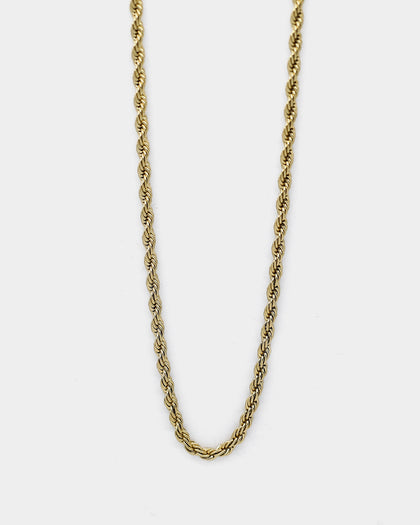 Saint Morta 30" 4mm Rope Chain Gold
