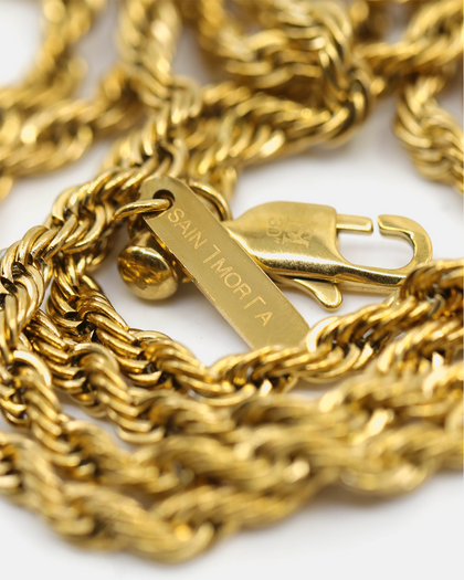 Saint Morta 30" 4mm Rope Chain Gold