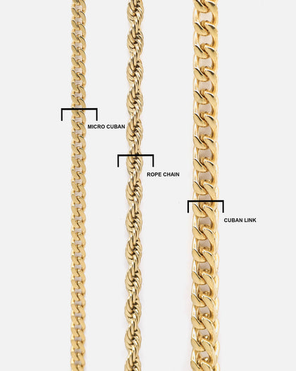 Saint Morta 30" 4mm Rope Chain Gold