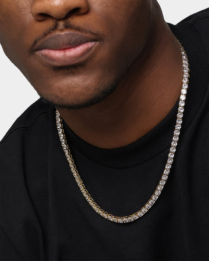 Saint Morta 20" Tennis Necklace Gold