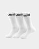 Vans Classic Crew Socks 3 Pack US9.5-13 White