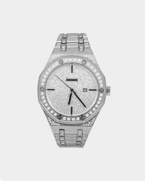 Saint Morta Premierre Watch Iced Silver