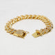 Saint Morta 12mm Diamond Cuban Link Bracelet Gold Plated