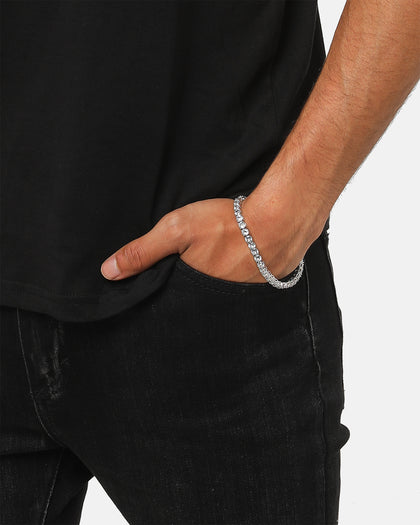 Saint Morta Round Cut 7" Tennis Bracelet White Gold Plated