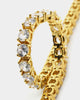 Saint Morta Round Cut 8" Tennis Bracelet Gold Plated
