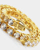 Saint Morta Round Cut 8" Tennis Bracelet Gold Plated