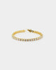 Saint Morta Round Cut 9" Tennis Bracelet Gold Plated