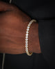 Saint Morta Round Cut 9" Tennis Bracelet Gold Plated