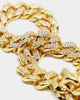 Saint Morta Cuban Link 18" 12MM Diamond Chain Gold Plated
