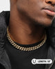 Saint Morta Cuban Link 18" 12MM Diamond Chain Gold Plated