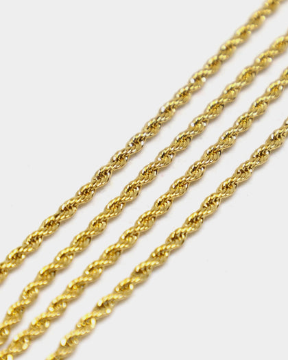 Saint Morta 30" Rope Chain 2MM Gold Plated
