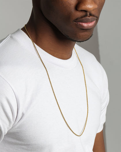 Saint Morta 30" Rope Chain 2MM Gold Plated