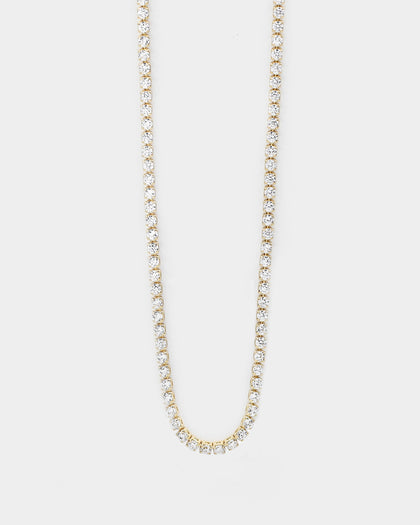 Saint Morta Micro 20" Tennis Necklace Gold Plated