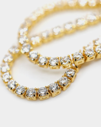 Saint Morta Micro 20" Tennis Necklace Gold Plated