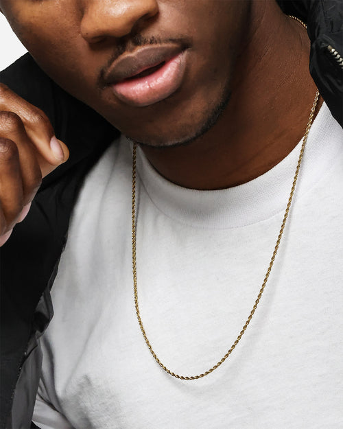 Saint Morta 24" Rope Chain 2MM Gold Plated