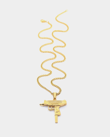Veritas Uzi Pendant Gold
