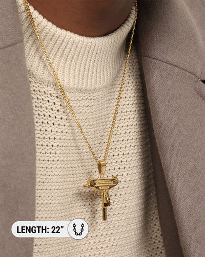 Veritas Uzi Pendant Gold