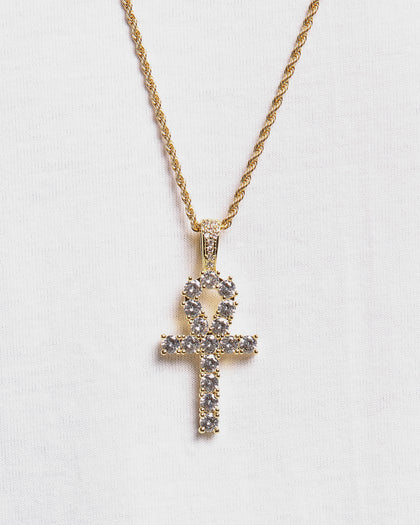 Saint Morta ANKH Cross Pendant Gold