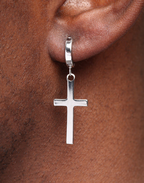 Saint Morta Cross Earring Silver