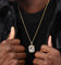 Saint Morta Iced Jewelled Pendant Iced Gold