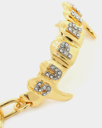 Supreme Fronts Keychain Gold