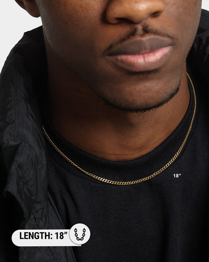 Saint Morta 3mm Micro Cuban Chain Gold