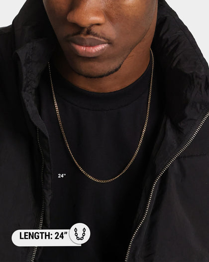 Saint Morta 3mm Micro Cuban Chain Gold