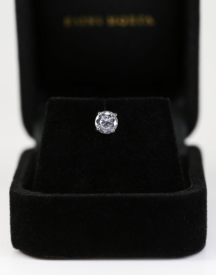 Saint Morta Round Cut Earring White Gold