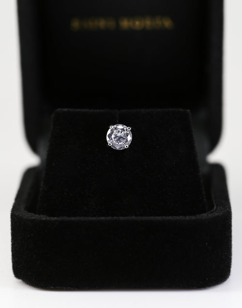 Saint Morta Round Cut Earring White Gold