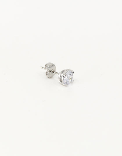 Saint Morta Round Cut Earring White Gold