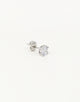 Saint Morta Round Cut Earring White Gold