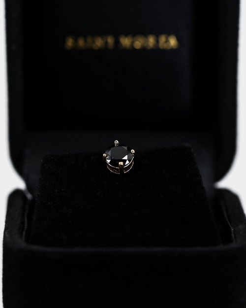 Saint Morta Odin Round Cut Earring Black/Gold