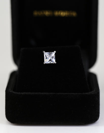 Saint Morta Square Cut Earring White Gold