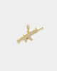 Saint Morta Iced Machine Gun Pendant Iced Gold