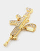 Saint Morta Iced Machine Gun Pendant Iced Gold