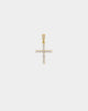 Saint Morta Iced Mini Cross Pendant Iced Gold